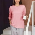 thumbnail image 6 of Hinvhai Surgery Shirts for Women Tear Away 3/4 Tops After Rotator Cuff Shirts Chemo Port Adaptive Clothing Pink M(M), 6 of 6
