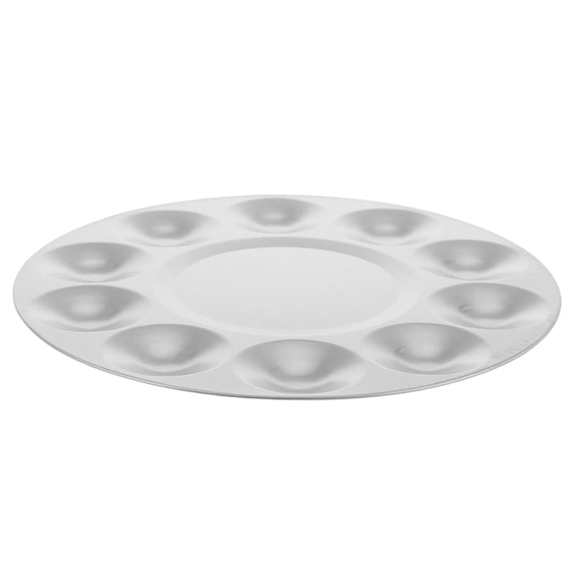 Luxshiny Small Paint Tray for Blending Paints used by Model Enthusiasts Silver 1Set