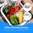 thumbnail image 2 of AquaPure – Fruit and Vegetable Washing Basket, Foldable Chopping Board with Draining Plug, Plastic, 2 of 6