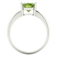 thumbnail image 4 of 2.5ct oval cut green natural peridot 18k white gold Bridal Wedding Engagement Promise Anniversary Ring for Women size 4, 4 of 7