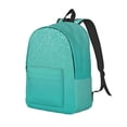 thumbnail image 1 of Disketp Turquoise Glitter Mochila de Lona Estampada, Mochila Escolar de Viaje Ligera para Estudiantes y Portátil-Small, 1 of 5