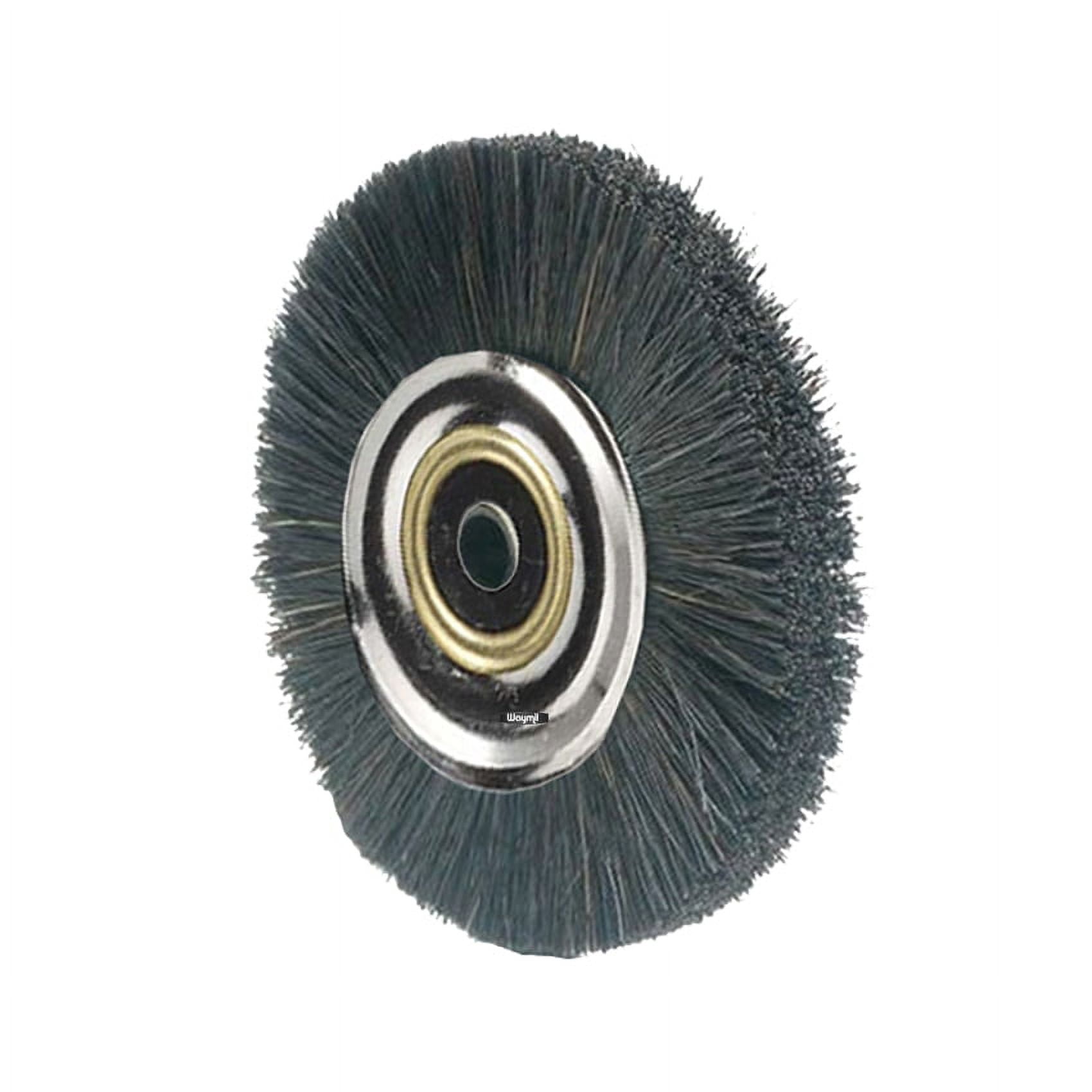 Metal Hub Nylon Bristle Rotary Brush 2-1/2" Jewelry Cleaning Polishing Finishing