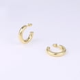 thumbnail image 5 of Alexcraft 925 Sterling Silver Post Chunky Gold Hoop Earrings, 14K Gold Plated Earrings for Women Lightweight Hollow Tube 25mm, 5 of 5