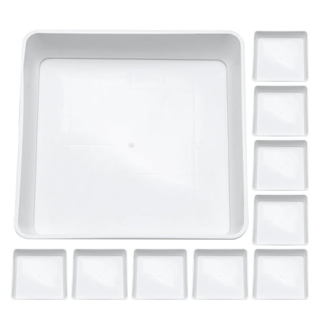 15 Uds. Platillos de plástico para plantas, macetas, bandejas de goteo, platillos de jardín, macetas, bandejas para platillos