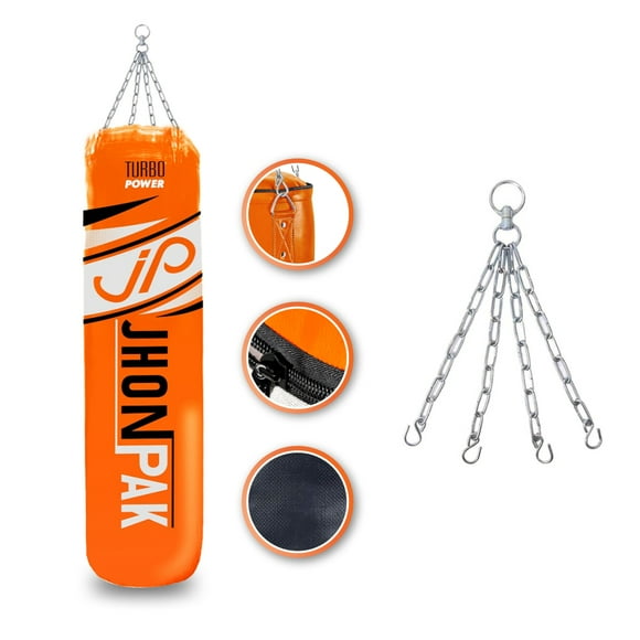 Sacs de Frappe JP 4 Pieds Non Remplis pour Adultes 4 Pieds Faits de Cuir Artificiel pour MMA, Boxe, Kickboxing et Arts Martiaux