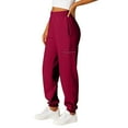 thumbnail image 2 of Fleece Active Tech Joggers for Men, Mens Sweatpants with Zipper Pockets Wine XL, 2 of 8