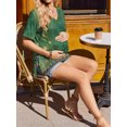 thumbnail image 4 of Weardear 3 Pack Women's Maternity Shirts V Neck Cuff Fold Pregnancy Tunic Tops Split Side Short Sleeve Pregnant Clothes, 4 of 6