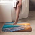 thumbnail image 4 of 1pc Beach at Sunset Absorbent Non-Slip Bathroom Thickened Flannel Rug Decor,Soft,Quick Drying,Suitable For Indoor/outdoor Use,Bathrooms,Bedrooms,Kitchens,Terrace,Laundry Rooms,16"x24", 4 of 9