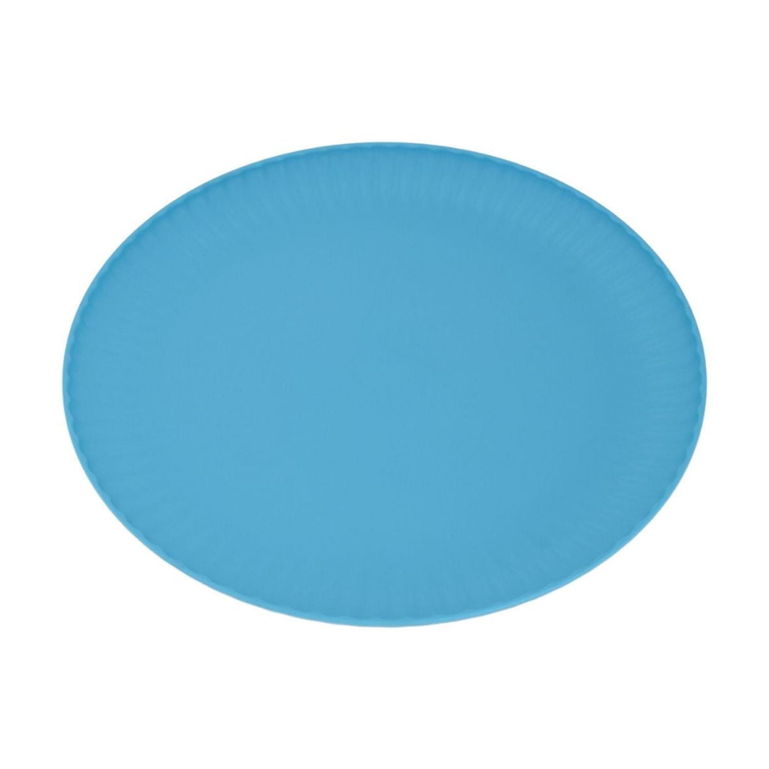 Assiette ronde en polypropylène bleu Mainstays 1 pièce