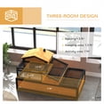 thumbnail image 3 of PawHut Wooden Tortoise Habitat, Tortoise Enclosure Reptile Cage w/ Tray, 3 of 9