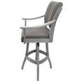 thumbnail image 3 of Casa Solid Wood Extra Tall 34" Bar Stool - Mojave Gray Fabric - White Frame, 3 of 3