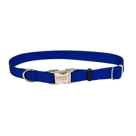 UPC: 0076484614019 | Tuff Nylon Adjustable Collar 5 eighths inch by 10 to 14 inches Blue