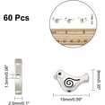 thumbnail image 6 of 60 Pcs Bird Head Loose Spacer Alloy Beads Tibetan Style Metal Spacer Beads Creative Connector Charm Beads Craft Supplies Charms for Bracelet Necklace Earrings Jewelry Making Antique Silver, 6 of 9