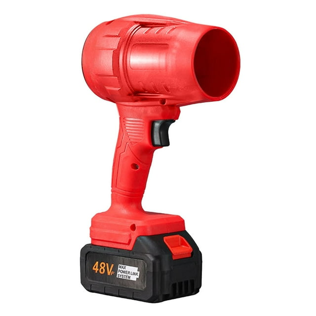 Red High Power Turbine Blower Car Wash Water Blower Snow Removal Lithium Battery Powered Blower With Toolbox Red