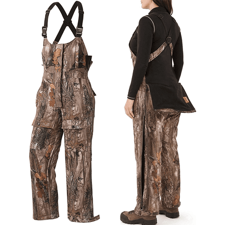 NEW VIEW Women s Insulated Hunting Bibs Camo Overalls with Drop Seat and Fleece Lining