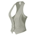 thumbnail image 2 of Made by Olivia Women's Dressy Casual Versatile Racerback Vest Tuxedo Suit Waistcoat, 2 of 6