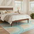 thumbnail image 3 of RUG ROBOT 6'x9' Abstract Area Rugs for Living Room, Non Slip Washable Rugs for Bedroom, Dining Room, Boho Mid Century Modern Colored Indoor Abstract Rainbow Carpet, Orange/Green, 3 of 8