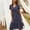 Blue, variant on ITSAME Womens Flowy Dress, Striped V Neck Short Sleeve Summer Casual Elegant Dress Blue L