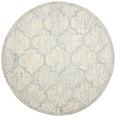 thumbnail image 2 of SAFAVIEH Abstract Clarette Geometric Wool Area Rug, Ivory/Light Blue, 6' x 6' Round, 2 of 10