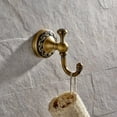 thumbnail image 3 of ABCISI Antique Brass Towel Hook, Bathroom Robe Hooks with Pattern Carving Design, Durable Wall Mounted Retro Single Hook Hanger to Hang Clothes, Bath Towel, Bag in Bedroom, Office, Dormitory, etc., 3 of 9