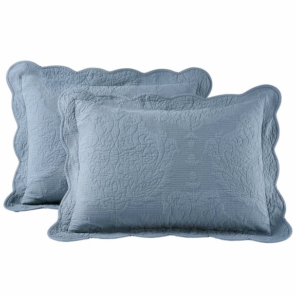 Limited Edition Better Homes & Gardens Paisley Medallion Cotton Pillow Shams, Standard, Blue Silver, 2 Pack