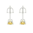 thumbnail image 4 of Clara Pucci 0.5Ct Natural Citrine Round Cut VVS1 Screw Back Stud 14k Solid hypoallergenic Gold Designer Earrings For November, 4 of 7