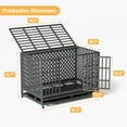 thumbnail image 4 of TIME RAY Heavy Duty Dog Crate,Large Metal Escape Proof Dog Cage Kennel,Indestructible high Anxiety Dog Crate for Outdoor and Indoor with Lock, Double Door & Removable Tray, 4 of 10