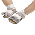 thumbnail image 3 of Bébé Filles Anti-Dérapant Fleurs Chaussures Première Marcheur Chaussures Robe de Soirée Plat, 3 of 4