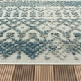 thumbnail image 3 of Paco Home Indoor & Outdoor Rug with Textured Boho Pattern in Cream Blue - 5'3" x 7'7" (5'x7'), 3 of 5