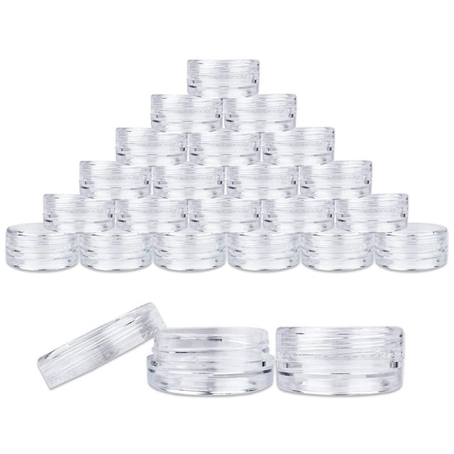 Xihbxyly Frascos de Muestra Transparentes, Mini Frascos de Plástico para Maquillaje, Envases Reutilizables para Cremas, Almacenamiento de Cosméticos Ideal para Viajes, Uso de Muestra para Amantes de