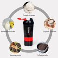 thumbnail image 5 of Protein shaker bottle 16oz shaker bottle for protein shakes,protein shaker with Storage and Mix Ball,3 Layer Leak Proof protein bottle, 5 of 5