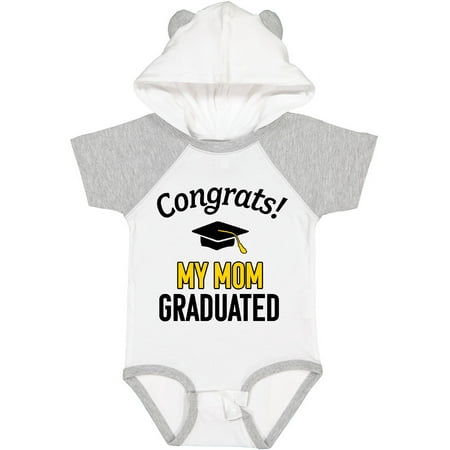 

Inktastic Congrats! My Mom Graduated with Cap Gift Baby Boy or Baby Girl Bodysuit