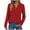 Red, variant on Besolor Women's Long Sleeve Shirts Trendy Polka Dots V Neck Button Tunic Tops Going out Dressy Blouses