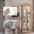 thumbnail image 5 of Eyisean 71" Lighted Curio Cabinet, Glass Display Cage with 6 Adjustable Shelves, Tempered Glass Doors, Light Bulb Included, Wine Bar Cabinet for Living Room Liquor Storage, 5 of 12