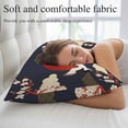 thumbnail image 5 of Japanese Style Pillow Covers, Linen Long Throw Pillow Case, Modern Cranes Cherry Flower Wave Red Blue Holiday Pillow Protector Decorative Cushion Cover for Living Room/Bedroom 12" x 20", 5 of 8