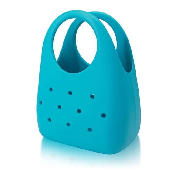 ROVTIULI Beach Tote Handbag, Waterproof Sandproof Washable Open Tote Bag, Lightweight Hollow Hole Design Hand Bag for Beach Pool Travel Camping Shopping for Women