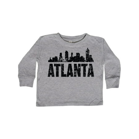 

Inktastic Atlanta Skyline Grunge Gift Toddler Boy or Toddler Girl Long Sleeve T-Shirt