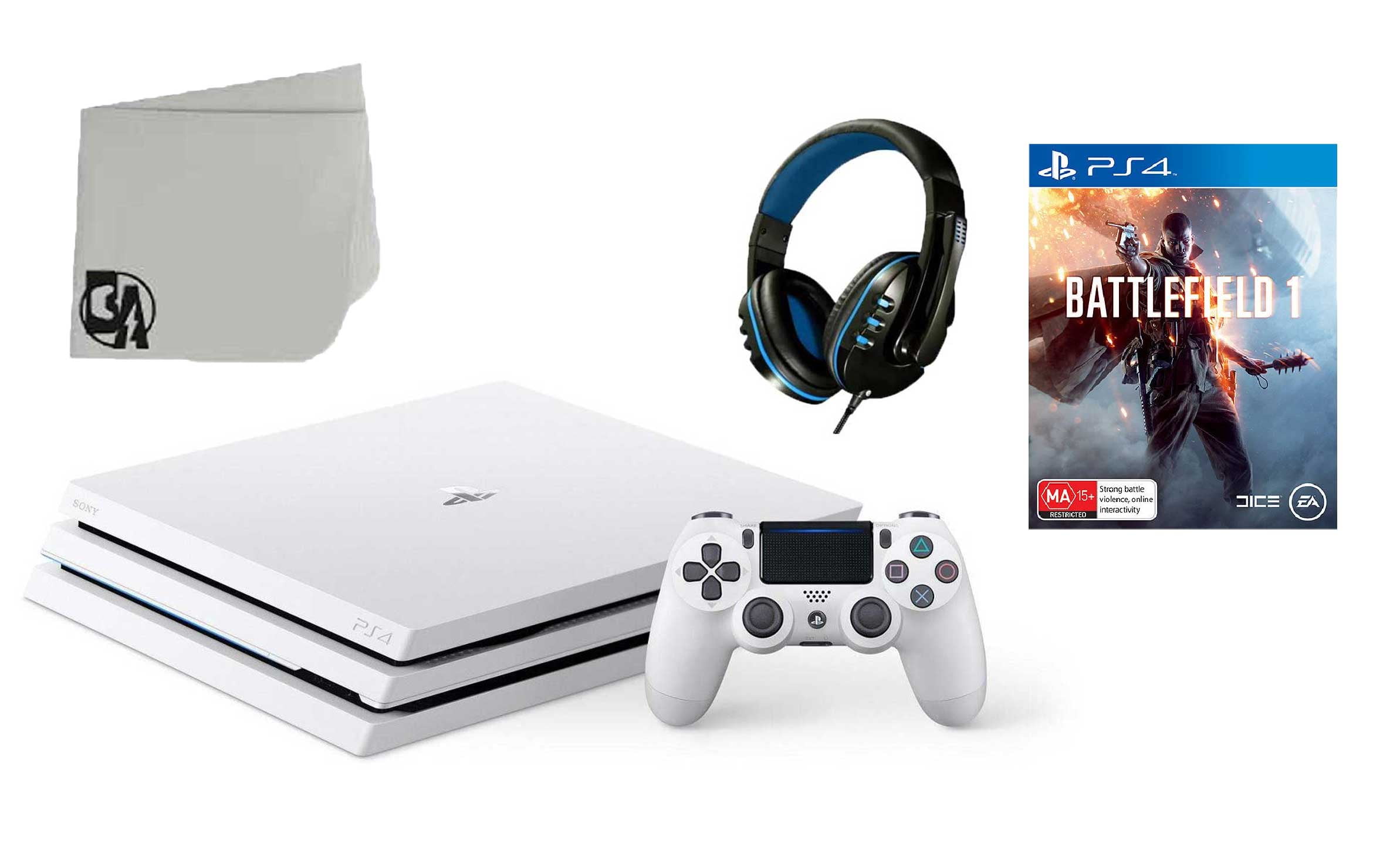 til stede Anslået Religiøs Sony PlayStation 4 PRO Glacier 1TB Gaming Console White with Batman Arkham  Knight BOLT AXTION Bundle Used - Walmart.com