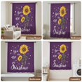thumbnail image 5 of Purple Sunshine Sunflower Semi Sheer Curtains Drapes for Living Room,Bedroom,French Doors Window 84 Inches Long,Pastoral Bees Farmhouse Floral Rod Pocket Chiffon Curtain Drapery Voile Draperies Panel, 5 of 8
