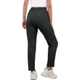 thumbnail image 2 of JWD Women's Quick Dry Stretch Athletic Pants Breathable Comfy Hiking Pants with Zipper Pockets Dark Gray L, 2 of 6