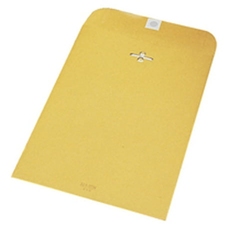 School Smart Kraft Envelope with Clasp, 9 x 12 Inches, Pack of