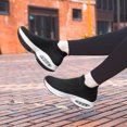thumbnail image 4 of BNRSHOE Womens Sock Walking Shoes Slip On Lightweight Comfort Casual Running Sneakers Black White, 4 of 8
