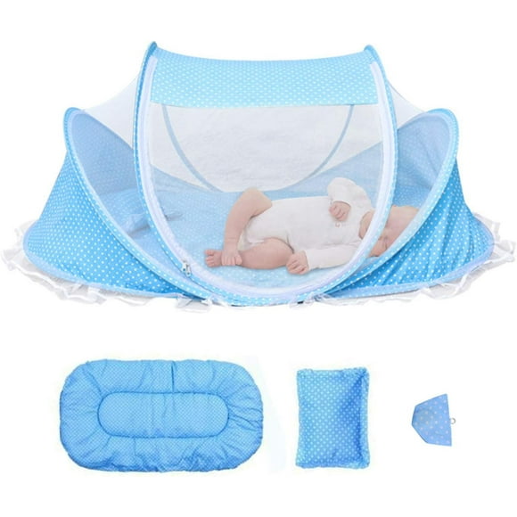 Baby Mosquito Net Portable Folding Universal Infant Mosquito Net with Mattress Pillow Kids Single Bed Cot Tent Crib for Indoor