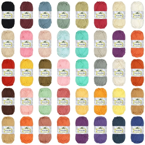 JubileeYarn Lacery Yarn - Bulky Weight Cotton - 100g/Skein - Variety Pack - 4 Skeins