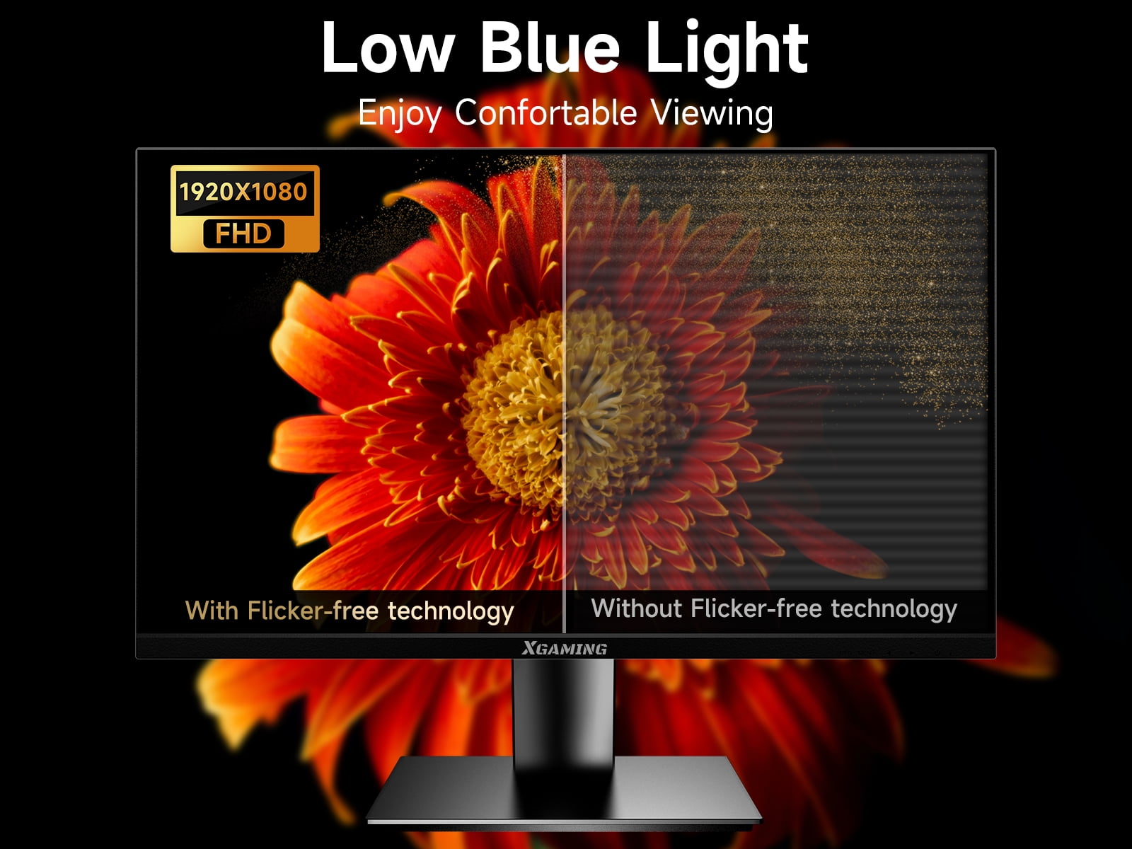 Ultra-thin 24inch 100Hz Computer Monitor, FHD 1080P LCD Monitor Screen, memzuoix 1920 x 1080 Gaming PC Monitor IPS HDR Display with Low Blue Light Eye Care, HDMI FreeSync, VESA Compatible, Black