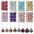 thumbnail image 2 of Juego de 8 adornos navideños de bolas de 4 cm, de plástico, para colgar en el árbol de Navidad, accesorios de decoración navideña, 2 of 5