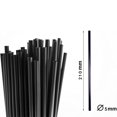 thumbnail image 4 of Paquete de 500 pajitas de plástico, pajitas reutilizables, color negro, pajitas batidoras, 21 cm, diámetro 0,5 cm, 4 of 6