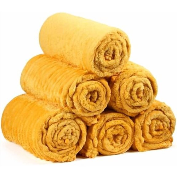 6 Pack Fall Thanksgiving Throw Blankets 50x60 Inch Microfiber Fleece Yellow Blankets with Pompom Fringe Flannel for Sofa Couch Bedroom Office Christmas Thanksgiving Homeless Gifts
