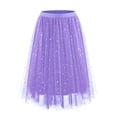 thumbnail image 3 of Purcolt Tulle Skirts for Women Sparkly Midi Long Fairy Skirt High Elastic Waist A-Line Mesh Layered Tutu Skirts, 3 of 3