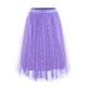 thumbnail image 1 of Faldas Largas para las Mujeres de Verano Estrella Impresión en Capas Torta Irregular Malla Lentejuelas Maxi Falda, 1 of 2